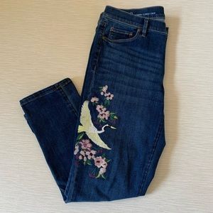 LOFT Outlet • Crane Embroidered cropped jeans 10
